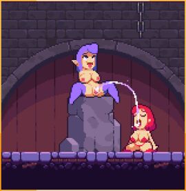 2girls animated boobs bouncing_breasts bra breasts closed_eyes dungeon duo duo_female duo_focus female female_focus female_only kneeling kneeling_female kneeling_on_ground legwear lesbian lesbian_domination lezdom lingerie lingerie_only open_mouth peeing peeing_in_mouth peeing_on_another pixel_animation pixel_art pointy_ears purple_hair red_hair scarlet_maiden sitting sitting_pee spread_legs stockings tongue tongue_out topless urinating urinating_female urination urine_stream video_game_character video_games watersports yuri