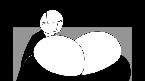 animated bald_female deltarune explosion fem_gaster gaster hand_in_breast huge_breasts humor hyper_breasts phone ring sound tagme undertale undertale_(series) video white_skin white_skinned_female