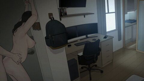 animated anonymous_male bedroom big_breasts breasts female human human_only male muscular muscular_male ntrman park_minjee sex straight tenants_of_the_dead unseen_female_face unseen_male_face younger_female