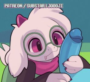 ambiguous_gender animated anthro bodily_fluids bovid caprine claws clothed clothing conditional_dnp cub cum cum_in_mouth cum_inside cum_on_face cumshot darkner deltarune digital_media_(artwork) drooling duo ejaculation english_text erection eyewear fellatio genital_fluids genitals glans_lick glasses goat hair handjob horn human humanoid humanoid_genitalia humanoid_penis joooji kris_dreemurr licking long_playtime male male/male male_only male_penetrated male_penetrating mammal nonbinary nonbinary_(lore) nonbinary_penetrating_male open_mouth oral orgasm painted_claws penetration penile penis penis_lick ralsei saliva scarf sex simple_background smile sound tagme tail tail_motion tailwag text tongue tongue_out topwear undertale_(series) video wearing_glasses white_body