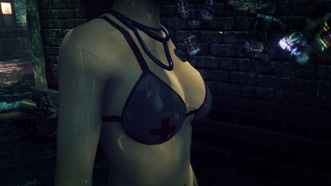 3d breasts female hitman hitman_absolution io-interactive nurse nurse_cap samantha_ruby screenshot screenshot_edit sexy_nurse strip_club stripper video_games wet wet_body wet_skin