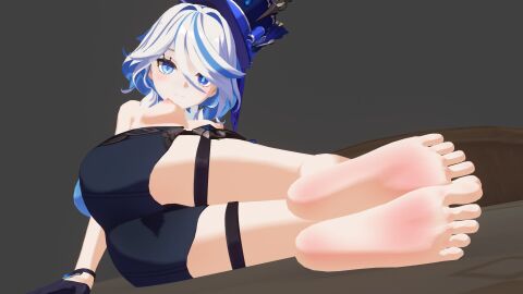 feet female female_only furina_(genshin_impact) genshin_impact soles