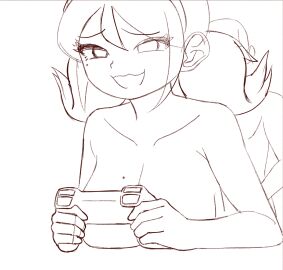 1boy 1girls :3 :3d animated anonymous_male ass big_ass big_breasts blonde_hair bouncing_ass breasts brownish_hare completely_nude cute dildo doggy_style eyelashes female finished_version_available from_behind gaming gaming_while_penetrated hairband loop male mole_on_ass mole_on_breast mole_under_eye monochrome naked naked_female no_color no_sound nude nude_female one_eye_half-closed patreon penelope_(brownish_hare) plushie pussy short_hair smile smiling table table_sex twintails vaginal_penetration vaginal_sex voluptuous wip