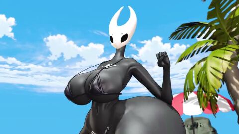 1boy 1girls 3d 3d_(artwork) 3d_animation 3d_model animated ass ass_bigger_than_head ass_bigger_than_torso beach beach_background big_ass big_breasts big_butt bikini black_bikini black_bikini_top black_skin boombox breasts breasts_bigger_than_head hand_on_hip hollow_knight hollow_knight:_silksong hollow_knight_(franchise) hornet_(hollow_knight) looking_at_viewer looking_back looking_back_at_viewer outdoors outside peace_sign protagonist_(hollow_knight) rear_view sand shaking_ass shaking_butt side_boob sideboob silksong speaker standing tagme team_cherry the_knight_(hollow_knight) thick_thighs thighs_bigger_than_head thighs_bigger_than_torso twerk twerking twerking_at_viewer umbrella video viewed_from_behind vinarchia water weapon