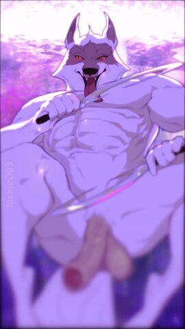 2d_animation 9:16 abs animated anthro balls bara blur_censorship blurred_foreground canid canine canis censored darkened_balls darkened_genitalia darkened_penis death_(puss_in_boots) dreamworks dual_wielding facial_markings fangs fire fire_background foreskin fur furry genitals half-closed_eyes head_markings high-angle_view holding_object holding_weapon humanoid_genitalia humanoid_penis jackied03 licking licking_weapon long_penis looking_at_viewer loop lying male male_only mammal markings mask_(marking) motion_tweening muscular muscular_anthro muscular_male narrowed_eyes nude on_back open_mouth penis puss_in_boots:_the_last_wish puss_in_boots_(dreamworks) puss_in_boots_(film) puss_in_boots_(franchise) puss_in_boots_the_last_wish red_eyes short_playtime shrek_(series) sickle signature solo solo_male tail tail_motion tailwag teeth tongue tongue_out uncircumcised universal_pictures universal_studios weapon white_body white_fur wolf yaoi