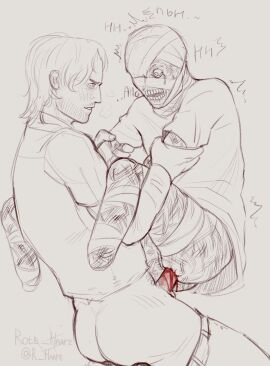 2boys amputee anal anal_bleeding anal_sex bandaged_face bandaged_head bandages body_horror burn burn_scar crying crying_with_eyes_open curly_(mouthwashing) gay gore guro homosexual jimmy_(mouthwashing) limbless male male_on_male male_only male_ryona malesub mouthwashing nonconsensual quadruple_amputee rote_haare scars scars_all_over spot_color submissive_male tears yaoi