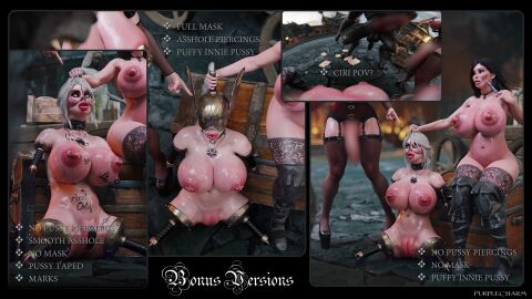 3d amputated amputated_arm amputated_leg amputation amputee bimbo_lips bimbofication blindfold body_writing bolt_on_tits breast_implants breasts ciri enhanced_breasts fake_breasts female helpless hopeless humiliating_tattoo humiliation lip_piercing lip_ring living_onahole living_sex_toy onahole purplecharm silicone silicone_implants slave submissive submissive_female the_witcher_(series) transformation triss_merigold yennefer