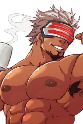 bara diego_armando godot gyakuten_saiban juggermelon male muscular muscular_male yaoi