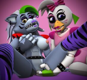 2024 2girls 3d accurate_art_style animatronic bird breasts canine duo exhibitionism female female/female five_nights_at_freddy's five_nights_at_freddy's:_security_breach furry glamrock_chica_(ashleyorange) glamrock_chica_(fnaf) happy horn horns masturbation nude nude_female pussy robot_girl roxanne_wolf_(fnaf) roxyxchica seductive sex steel_wool_studios vaginal_masturbation wolf