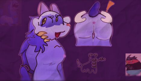 1girls 2024 2d animal_genitalia anthro anthrofied anus ass back_view blarret blarret_(my_singing_monsters) breasts digital_media disembodied_hand disembodied_hands dumbass1191 ethereal_monster female female_focus female_only feral ferret ferret_girl furry holding_ass msm my_singing_monsters no_humans overlay overlay_layer purple_anus purple_nipples purple_pussy pussy rule_63 shaded spread_ass spreading watermark