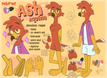 absurd_res accipitrid accipitriform anal anal_sex anthro ash_aquilla_(sunnystoonhouse) avian balls bird buttplug buttplug_in_ass buttplug_insertion eagle english_text genitals heart_buttplug hi_res male model_sheet object_in_ass penetration penis plug_(sex_toy) plug_insertion sex_toy sex_toy_in_ass sex_toy_insertion solo stated_bisexuality stated_sexuality sunnystoonhouse tapering_penis text