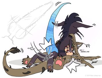 2021 2024 3_toes 4_toes animal_genitalia animal_humanoid animal_penis antennae_(anatomy) avian avian_humanoid barbel_(anatomy) black_body black_claws black_fur black_hair black_nose black_tail_tip blue_body blue_scales blue_tail blue_whiskers breasts brown_body brown_ears brown_feathers brown_fur brown_tail brown_wings chibi claws dewclaw digital_drawing_(artwork) digital_media_(artwork) digitigrade dipstick_tail dragon duo english_text erection european_mythology fangs feathered_wings feathers feet felid felid_humanoid feline feline_humanoid female female_penetrated feral finger_claws fingers flesh_whiskers flye frie from_front_position fur furred_dragon genitals greek_mythology grey_hair grope grunting hair hand_on_back hand_on_breast hand_on_shoulder harpy harpy_humanoid hi_res highlights_(coloring) humanoid humanoid_on_feral hybrid internal interspecies kangaroo knot looking_at_another looking_at_partner lying macropod male male/female male_penetrating male_penetrating_female mammal mammal_humanoid markings marsupial mink-mink_harpy missionary_position moan motion_lines multicolored_hair mythological_avian mythological_creature mythological_scalie mythology neonwabbit nipples non-canine_knot nude on_back on_top onomatopoeia open_mouth pawpads paws penetration penile penile_penetration penis penis_in_pussy pink_pawpads pink_tongue plap pupils pussy red_eyes rgb scales scalie scaly_tail sex sheath short_hair signature simple_background sound_effects spiked_tail spikes spikes_(anatomy) spread_legs spreading straining striped_body striped_ears striped_fur striped_markings striped_tail stripes tail tail_markings teeth text thrusting toe_claws toes tongue toony url vaginal_penetration vein veiny_penis vowelless vowelless_vocalization watermark whiskers white_background white_body white_fur white_inner_ear wingless_dragon wings zoophilia