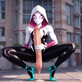 ai_generated cum cum_explosion cumshot futa_focus futa_solo futanari handjob jerking jerkingoff masturbation no_sound penis semen solo solo_futa spider_gwen tagme video what