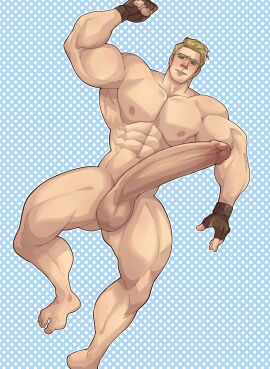 1boy bara big_dick big_penis blonde_hair captain_america erect_penis erection gloves gloves_only huge_cock long_dick long_penis male marvel marvel_comics muscular muscular_male penis penis_focus solo solo_male steve_rogers yaoi yozorac1