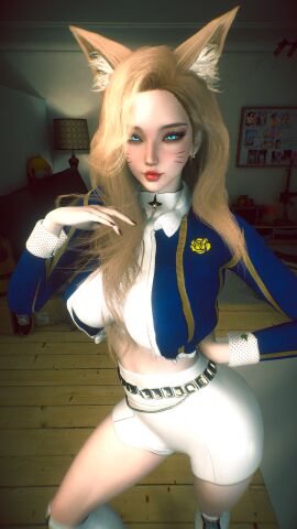 1girls 3d 4k ahri ahri_(league_of_legends) animal_ears apartment aqua_eyes areola areolae bed bedroom big_breasts black_lipstick blonde_hair blue_eyes breasts chromatic_aberration crashbanditkut ear_piercing eyelashes eyeshadow female female_focus fox fox_ears fox_girl hair hi_res high_resolution highres league_of_legends light-skinned_female light_skin lips lipstick long_eyelashes long_hair long_nails looking_at_viewer makeup mature mature_female nail_polish nails piercing riot_games school_uniform schoolgirl solo stockings video_game_character video_games virt-a-mate virtamate