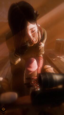 3d animated aruni_(rainbow_six) asian duskyart handjob pov pov_eye_contact prosthetic rainbow_six_siege robotic_arm tagme video