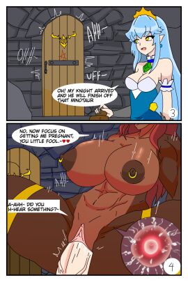 1boy abs anthro ass big_ass big_breasts blue_dress blue_hair bracelet breasts dark-skinned_female dark_skin female female_abs femdom furry greek_mythology height_difference horns impregnation insemination interspecies knight long_hair male minotaur minotaur_female mr_invader muscular muscular_female mythology nipple_piercing nipples original original_character ovum penetration penis pierced pierced_nipples pierced_nose piercing presenting_pussy princess pussy red_eyes red_hair sex smile sperm sperm_cell tall_female text thick_thighs veiny_penis voluptuous voluptuous_female