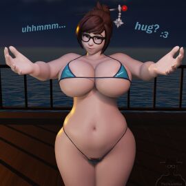 1girls 3d areolae ass bbw belly big_ass big_breasts bikini blender blender_(software) blizzard_entertainment bottom_heavy breast_press breast_squeeze breasts chubby chubby_female cleavage cleavage_overflow cute dialogue english_text female female_only glasses hug hug_invitation huge_breasts large_breasts mei_(overwatch) micro_bikini muffin_top nipples outstretched_arms overflowing_breasts overwatch overwatch_2 overweight overweight_female plump pose pov pubic_hair pubic_hair_peek shiny_skin skindentation solo swimwear text theduudeman thick thick_thighs thighs tight_clothing voluptuous wholesome wide_hips