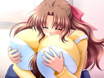 1girls ai_generated breast_smother huge_breasts long_hair tagme video