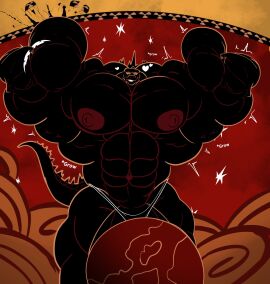 abs anthro balls barely_contained barely_contained_penis barely_visible_genitalia barely_visible_penis big_balls big_muscles big_pecs big_penis body_growth body_growth_(enlargement) cloud earth electricity expansion flexing genital_expansion genital_growth genital_growth_(enlargement) genitals godzilla godzilla_(series) growth hercules_(disney) hi_res huge_balls huge_cock huge_muscles huge_pecs huge_thighs hyper hyper_balls hyper_genitalia hyper_muscles hyper_penis kaiju lightning lightning_bolt macro male male_only muscle_growth muscles muscular muscular_anthro muscular_arms muscular_male muscular_thighs nipples oleanderin pecs penis penis_expansion penis_growth penis_growth_(enlargement) planet red_eyes size_transformation solo spiked_tail spikes spikes_(anatomy) star tail thick_thighs toho transformation zeuszilla