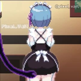 animated big_ass big_breasts big_penis big_thighs boobjob breasts cum cum_inside longer_than_one_minute no_sound paizuri pixel_art pixel_vait re:zero_kara_hajimeru_isekai_seikatsu rem_(re:zero) tagme titfuck video