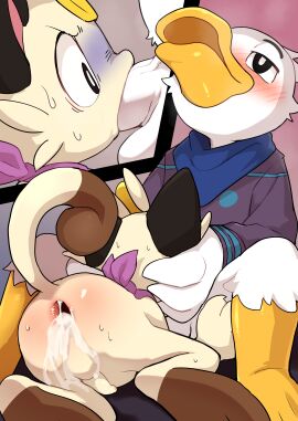 absurd_res anatid anseriform anthro anthro_on_feral anthro_penetrating anthro_penetrating_feral anus ass ass_to_mouth avian backsack balls ballsack bastard_(invalid_nickname) beak biped bird blush blush_lines bodily_fluids claws clothed clothing cum cum_from_ass cum_in_ass cum_inside dipstick_tail duck duo erection felid feline feral feral_penetrated gaping gaping_anus generation_1_pokemon genital_fluids genitals hi_res interspecies irrumatio male male/male male_penetrated male_penetrating male_penetrating_male mammal manmosu_marimo markings meowth nintendo open_mouth oral penetration penile penis perineum pokemon pokemon_(species) pokephilia sex tail tail_markings tay_(invalid_nickname) zoophilia