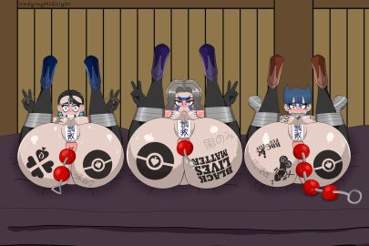 3girls anal anal_beads anal_beads_in_ass anal_beads_pull anal_sex artist_name ass ass_tattoo bangs bed bed_covers bed_sheet bedding bedding_background bedroom bedroom_setting bedsheets big_ass big_ass_(female) big_ass_cheeks big_breasts big_butt big_butt_(female) big_butt_cheeks black-haired_female black_hair black_thigh_highs black_thighhighs blue-eyed_female blue-haired_female blue_eyes blue_hair blue_heels blue_high_heels blush blush_lines boob_tattoo breast_tattoo breasts brown_heels brown_high_heels charm_(pokemon) clover_(pokemon) coin_(pokemon) dark_blue_hair double_peace_sign double_v double_v_sign earring earrings eyelashes face_makeup face_paint facepaint female female_focus forehead_tattoo game_freak grey-haired_female grey_eyes grey_hair heels heels_only high_heels high_heels_only interracial legs_apart legs_spread legs_up light_brown_eyes lips makeup male midnightundying_(artist) miss_fortune_sisters nintendo nipples no_text no_text_version older_female older_female_and_younger_male parted_lips pink_nipples pokemon pokemon_legends:_arceus purple_heels purple_high_heels pussy queen_of_spades queen_of_spades_symbol queen_of_spades_tattoo raceplay red_bed red_bed_sheet red_bedding red_heels red_high_heels sex_toy siblings sisters spade spade_earring spade_earrings sperm_circle sperm_circle_tattoo sperm_tattoo struggle struggling sway swaying_ass swaying_hips tape tape_bondage tape_gag taped_arms taped_hands taped_legs taped_mouth taped_nipples taped_pussy tattoo tattoo_on_ass tattoo_on_breast tattoo_on_butt tattoos thigh_highs thigh_highs_only thighhighs thighhighs_only tied_hair tied_hands tied_up tug twin_braids twintails twintails_(hairstyle) uncensored v v_sign vagina writing_on_ass writing_on_body younger_female younger_male