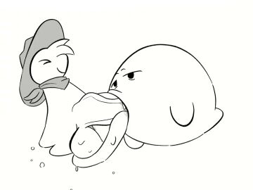 animated balls balls_lick ballsurfing big_balls big_penis black_eyes blowjob bodily_fluids body_part_in_mouth boo_(mario) clothing cowboy_hat duo fangs fellatio floating gay gay_sex genitals ghost ghost_tail golde_(golde) hat head_tuft headgear headwear huge_cock kerchief kindaprudish licking long_tongue looking_pleasured loop male male/male male_penetrating male_penetrating_male mario_(series) monochrome neckerchief nintendo non-human non-human_only oral oral_penetration penetration penile penis penis_in_mouth saliva saliva_on_balls saliva_on_tongue sex simple_background spirit teeth tongue tongue_out tongue_out_blowjob toony tuft vein veiny_penis white_background