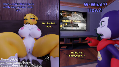 2024 3d absurd_res after_sex anthro bacn bandai_namco big_breasts black_sclera blue_eyes blush bodily_fluids breasts canid canine clothing comic cum cum_in_pussy cum_inside dark_souls detailed_background dialogue digimon digimon_(species) digital_media_(artwork) duo english_text female female_fox fox fromsoftware fur furniture gaming genital_fluids genitals gloves handwear hi_res huge_breasts imp impmon impmon_(bacn) impregnation leaking_cum looking_at_viewer male male/female mammal monster_boy naked nipples nude open_mouth ovum pussy renamon renamon_(bacn) sex sofa sofa_sex sperm_cell text vaginal_penetration white_body white_fur yellow_body