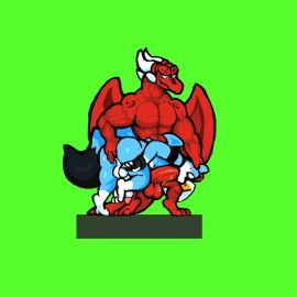 anal anal_fingering animated bates_(oh_so_hero!) bfad big_penis furry gay grab_the_butt joe_(oh_so_hero!) male oh_so_hero! oral oral_penetration oral_sex penis so_hero yaoi