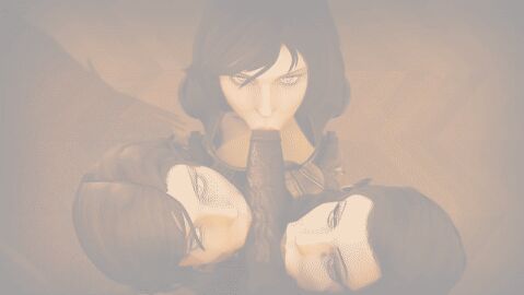 1boy 3d 3d_animation 3girls animated assisted_fellatio balls balls_sucking big_penis bioshock bioshock_infinite blue_eyes collaborative_fellatio dark-skinned_male dark_skin double_balls_sucking elizabeth_comstock fellatio female female/male fffm_foursome flashing foursome gif glans_licking glans_stimulation huge_cock human interracial lewdkamori light-skinned_female light_skin male male_pov multiple_females multiple_girls penis pov self_upload sucking_balls sucking_glans sucking_penis sucking_testicles teamwork testicles tongue tongue_swirl tongue_wrap triple_blowjob triple_fellatio