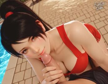 1boy 1girls ai_generated animated black_hair breasts cleavage clothed_female cum cum_on_face dead_or_alive_xtreme_venus_vacation eidedodidei ejaculation facial female_focus momiji_(ninja_gaiden) no_sound outdoors penis penis_out ponytail pool self_upload shorter_than_10_seconds straight tagme video