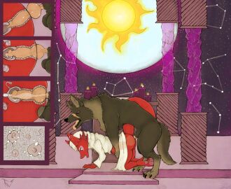 1girls all_fours animal_genitalia animal_penis anthro anthro_on_feral anthro_penetrated balls balls_deep bestiality_impregnation bodily_fluids brown_body canid canine canine_genitalia canine_penis canis cervical_penetration clothed clothing cum cum_in_fallopian_tubes cum_in_ovaries cum_in_uterus cum_inside cum_reservoir_in_penis detailed_background doggy_style duo erection fallopian_penetration fallopian_tubes fellowwolf female female_penetrated feral feral_penetrating feral_penetrating_anthro from_behind_position fur genital_fluids genitals grabbing_from_behind imminent_impregnation impregnation internal internal_cumshot internal_vaginal internal_view knot knotting kobald larger_feral larger_male male male/female male_penetrating male_penetrating_female mammal mounting open_mouth ovum partially_clothed partially_clothed_anthro penetration penile penile_penetration penis pussy quadruped red_body retracted_balls sex size_difference smaller_anthro smaller_female smaller_penetrated sperm_cell stomach_bulge tail uterus vaginal_knotting vaginal_penetration wolf x_ray_view zoophilia