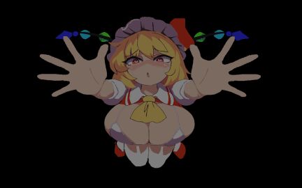1girls animated ascot bangs big_breasts blonde_hair blush bouncing_breasts breasts breasts_out closed_eyes color crystal female flandre_scarlet heart-shaped_pupils jumping jumpscare kissing looking_at_viewer micro_bikini outstretched_arms painted_nails pixel_art pointy_ears ponytail red_eyes skirt sweat takorin thighhighs touhou wings