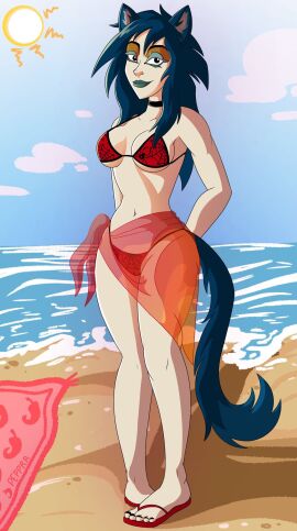 2d extreme_ghostbusters fox_ears fox_girl fox_tail ghostbusters goth goth_girl kylie_griffin pepprr tagme