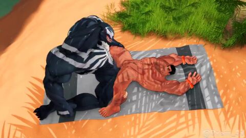 anal anal_sex animated bara beach brein_3d marvel marvel_rivals muscular muscular_male punisher punisher_(marvel_rivals) symbiote tagme venom_(marvel) venom_(marvel_rivals) video