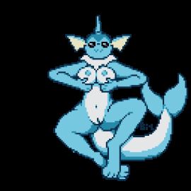 animated anthro bitassembly breast_grab breast_squish breasts digital_media_(artwork) eeveelution female generation_1_pokemon genitals hand_on_breast invisible_scenario nintendo pixel_(artwork) pixel_animation pixel_art pokemon pokemon_(species) pussy solo spread_legs spreading squish transparent_background vaporeon