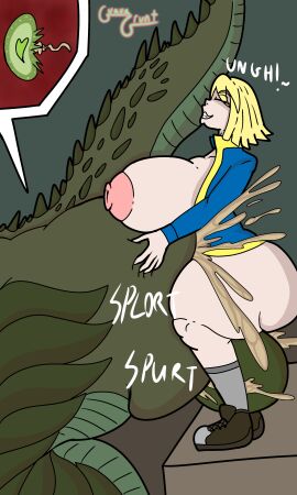 1futa 1girls 2d anthro backshots balls big_ass big_balls big_breasts blonde_hair breasts closed_eyes deathclaw egg_cell ejaculation fallout female femsub from_behind futa_on_female futadom futanari green_body gritted_teeth guavagrunt holding_ass huge_ass huge_balls huge_breasts human human_on_anthro impregnation intersex jacket larger_female moaning monster monster_girl mostly_nude mostly_nude_futa open_jacket orgasm pink_nipples pussy scalie scalie_female sex sfx shoes simple_background size_difference smaller_futa socks sperm_cell standing_on_box standing_sex thick_thighs thighs vaginal_penetration vaginal_sex vault_girl vault_suit writing x-ray