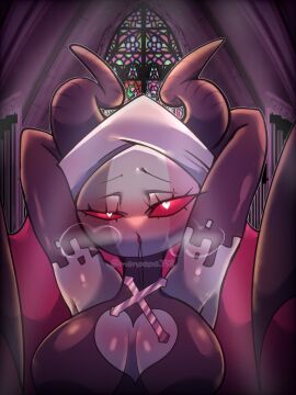 1girls breasts cross cross_necklace demon female female_only friday_night_funkin monpopo358 sarvente sarvente_(demon_form) sarvente_(dokki.doodlez) sarvente_(fnf_mod) sarvente_(friday_night_funkin) succubus tagme