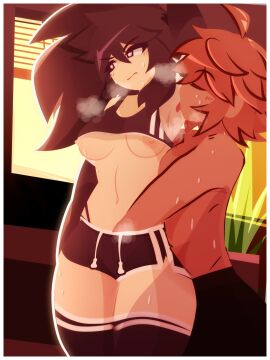 armpit armpit_fetish armpit_licking armpits big_breasts breasts female rivergravidade sweat sweat_licking