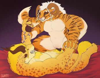 2024 4_ears acacius_steelstrike anthro anthro_on_anthro anthro_penetrated anthro_penetrating anthro_penetrating_anthro aquila_feralclash charr clenched_teeth closed_eyes dominant dominant_female duo felid female female_penetrated flat_chested fur fuzzikayu genitals guild_wars hand_holding hi_res horn male male/female male_penetrating male_penetrating_female mammal markings multi_ear penetration penile penile_penetration penis penis_in_pussy pussy sex smile spots spotted_body spotted_fur striped_body striped_fur stripes teeth thick_thighs vaginal_penetration