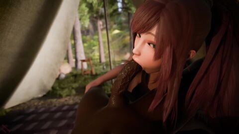 1boy 1girls 3d 3d_(artwork) 3d_animation bare_shoulders black_hair brown_hair busty cheating cheating_wife curvy curvy_figure dark-skinned_male erect_nipples erection fellatio hi_res high_ponytail highres huge_breasts huge_cock interracial interracial_sex large_breasts large_penis light-skinned_female long_hair mature mature_female mature_woman moaning moaning_in_pleasure morning morning_sex nude nude_female nude_male older_female_and_younger_male open_mouth original penis_grab sex short_hair sound straight sumthingextra69 tagme tent tent_interior tent_sex thick_thighs video