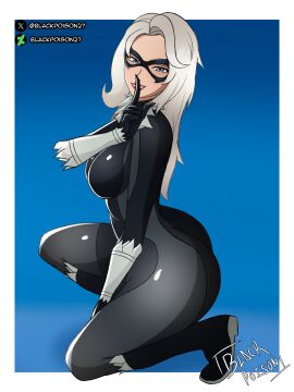 arched_back ass ass_cheeks ass_crack big_ass big_butt black_cat_(fortnite) black_cat_(marvel) black_suit blackpoison27 blue_background breasts busty butt_cheeks butt_crack crouching curvy curvy_figure dumpy eye_mask fat_ass felicia_hardy female female_only finger_to_mouth fortnite hips hips_wider_than_shoulders marvel marvel_comics pale_skin shh shiny shiny_ass shiny_breasts shiny_butt shiny_clothes shiny_skin side_view sideboob skin_tight skinsuit spider-man_(series) thick_ass thick_thighs thighs white_fur white_hair wide_hips