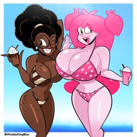 2girls ass atomickingboo berri_(feathersbutts) big_ass big_breasts breasts brown-skinned_female brown_body brown_skin bust busty chest crossover curvaceous curvy curvy_figure dark-skinned_female dark_skin digital_media_(artwork) feathers-ruffled female female_focus hips hourglass_figure huge_ass huge_breasts human large_ass large_breasts legs mature mature_female misty_cocoa multiple_females multiple_girls oc ocs original original_character original_characters pink-skinned_female pink_body pink_skin slim_waist the_besties_(atomickingboo) thick thick_hips thick_legs thick_thighs thighs voluptuous waist wide_hips