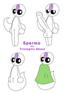 1boy big_penis character_sheet ghost guyspermo_(itisspermo) itisspermo male male_only naked naked_male original penis spermo_(itisspermo) toony