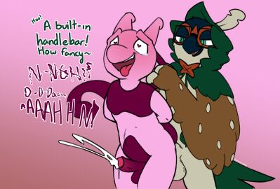 2boys 3_fingers anal anal_sex anthro bodily_fluids brown_body brown_feathers cum decidueye english_text feathers ferris_(ferrissimulator) ferrissimulator fingers foreskin generation_1_pokemon generation_7_pokemon genital_fluids genitals hi_res humanoid_genitalia humanoid_penis legendary_pokemon male male/male mewtwo nintendo pat_(lapatte) penetration penis pink_body pokemon pokemon_(species) prostate_orgasm purple_tail tail text uncircumcised yaoi