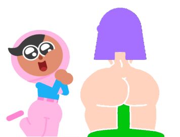 accurate_art_style animated ass duo_(duolingo) duolingo female jjoyplus lily_(duolingo) sex straight third-party_edit zari_(duolingo)