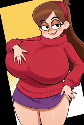 1girls ai ai_animation ai_generated ass big_breasts gravity_falls jm_bull_64 mabel_pines tagme video