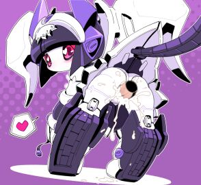 ass censored commentary_request cum disembodied_penis female gothic_mates heart looking_back medarot mosaic_censoring nollety penis purple_background pussy robot robot_girl sex spoken_heart vaginal_penetration variant_set