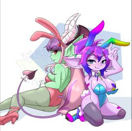 2girls beachgoblin big_ass big_breasts breasts curvaceous curvy curvy_figure digital_media_(artwork) female gob_mod_studio goblin goblin_female green-skinned_female green_body green_skin hips hourglass_figure huge_ass huge_breasts humanoid large_ass large_breasts legs mature mature_female original original_character short_female shortstack slim_waist thick thick_hips thick_legs thick_thighs thighs voluptuous waist wide_hips